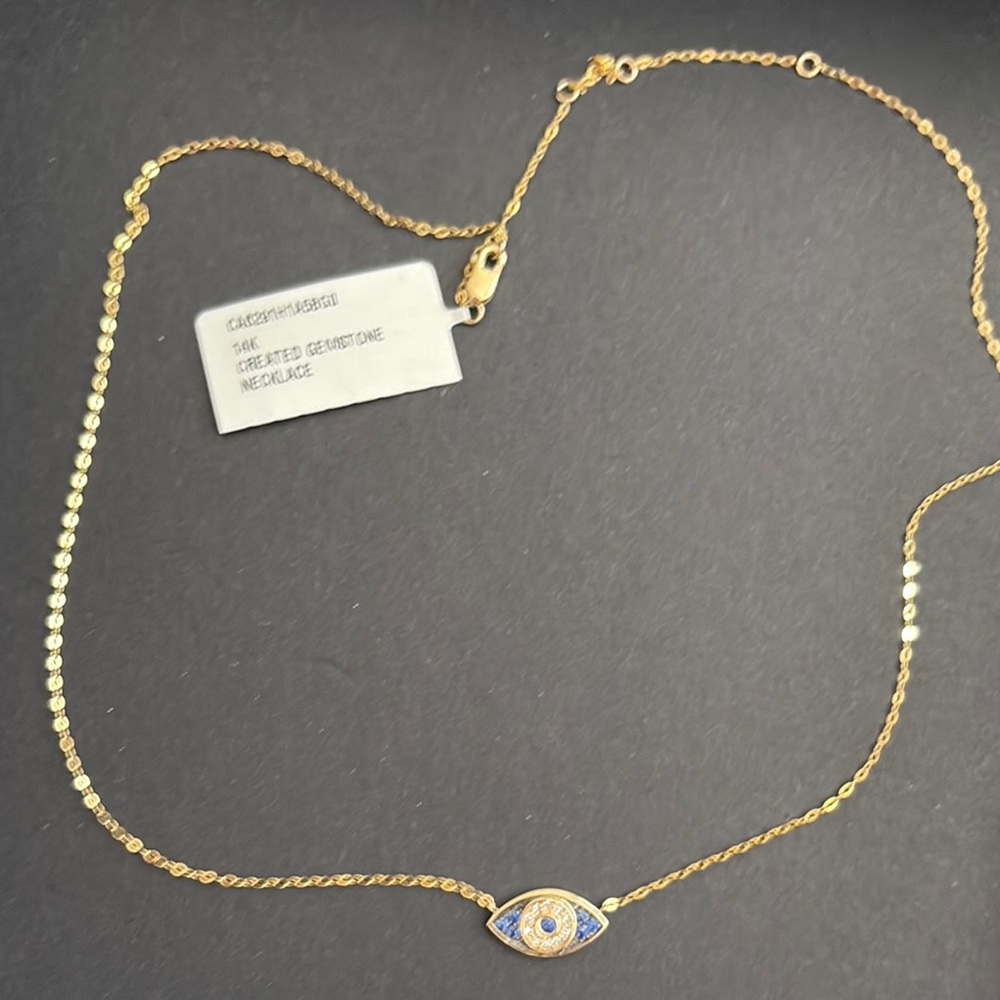 Gold Evil Eye Necklace